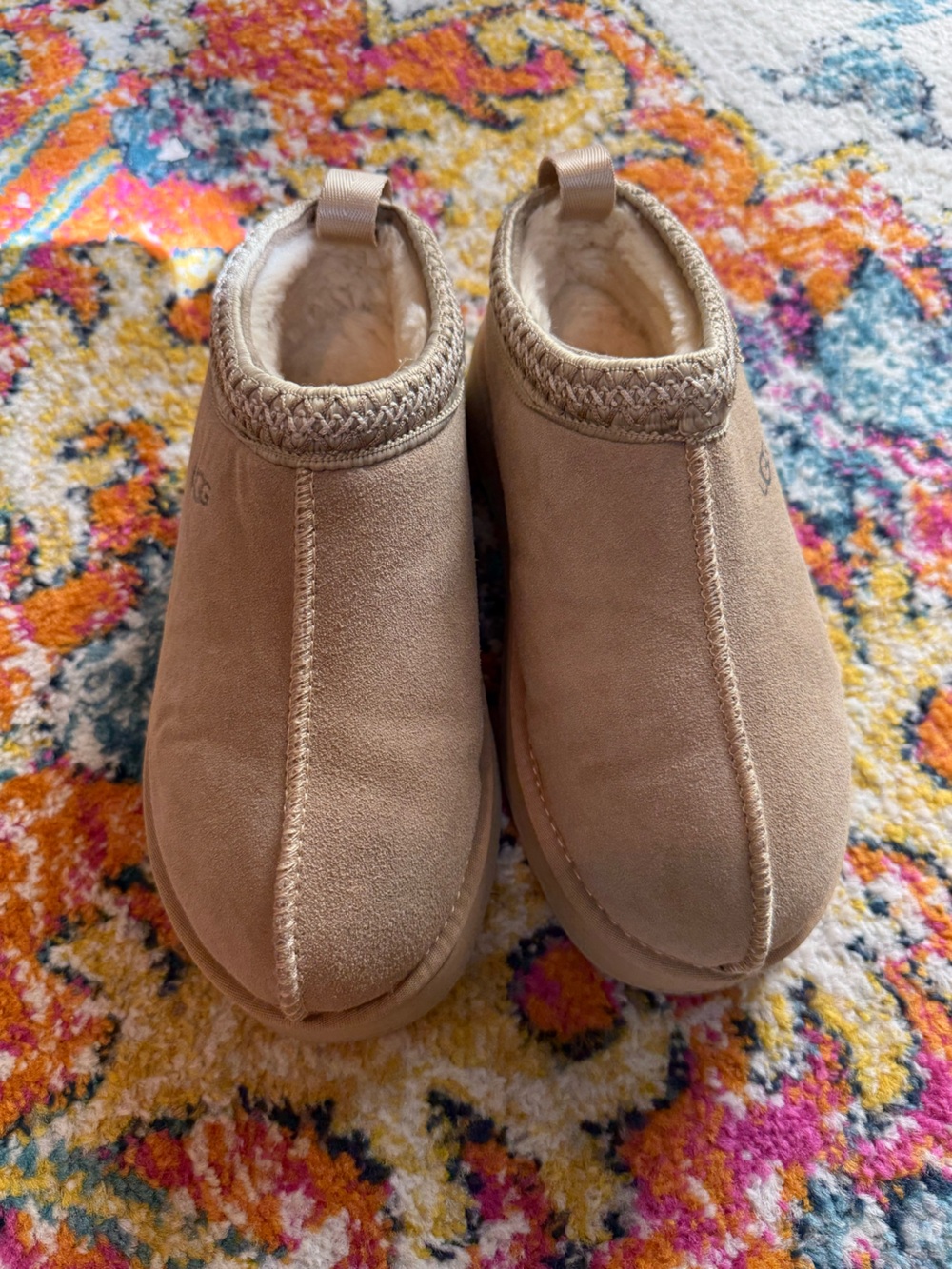 UGG Women's Sand Beige Suede Platform Mule - Picture 5 of 10